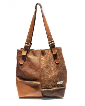 Cartera Cuarzo cueros combinados suela