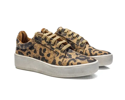 Zapatillas CRETA cuero animal print