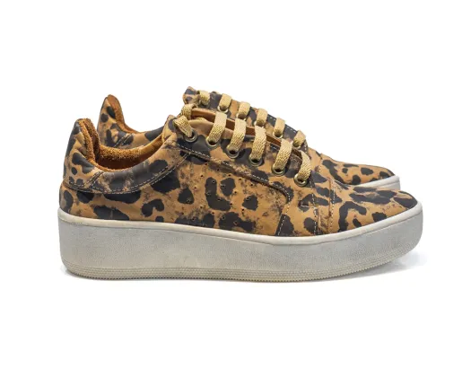 Zapatillas CRETA cuero animal print
