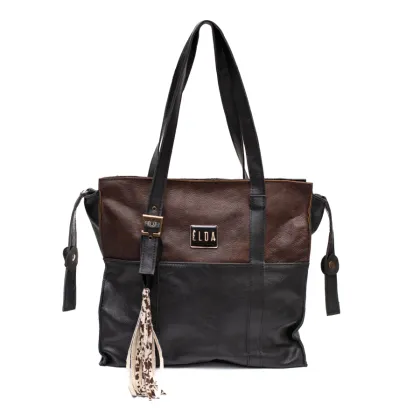 Cartera Hortensia Rush marr&oacute;n y negro